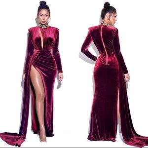 Burgundy Miss circle evening birthday dress size extra small